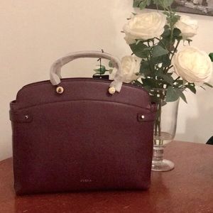 Furla Burgundy Handbag with shoulder strap